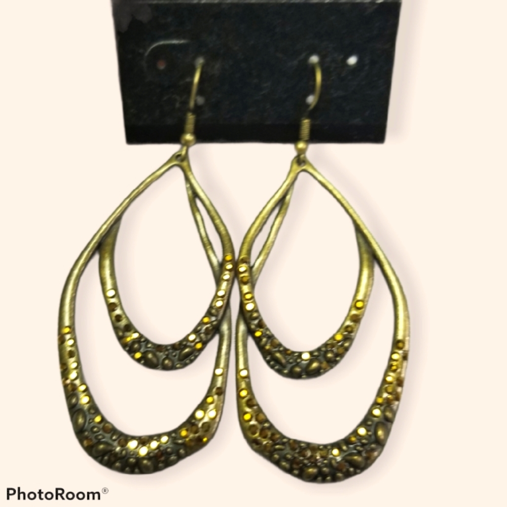 Beyond Your Gleams Brass Earring
